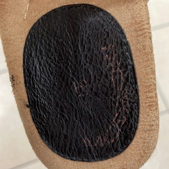 Modzori Reversible Leather Alexa Slide Pearl Gold/ Black Size 10 - Picture 8 of 11